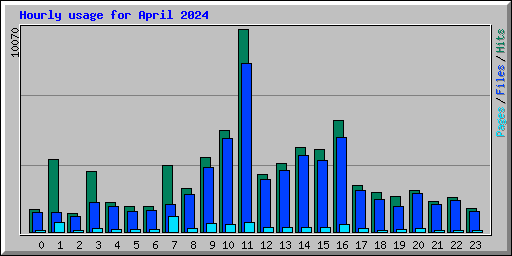 Hourly usage for April 2024