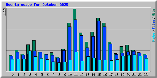 Hourly usage for October 2025
